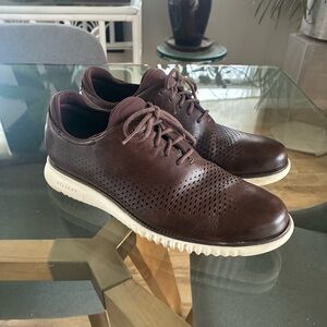 Men's Cole Haan 2.ZeroGrand Laser Wing Brown Oxford Shoes Sz. 10M